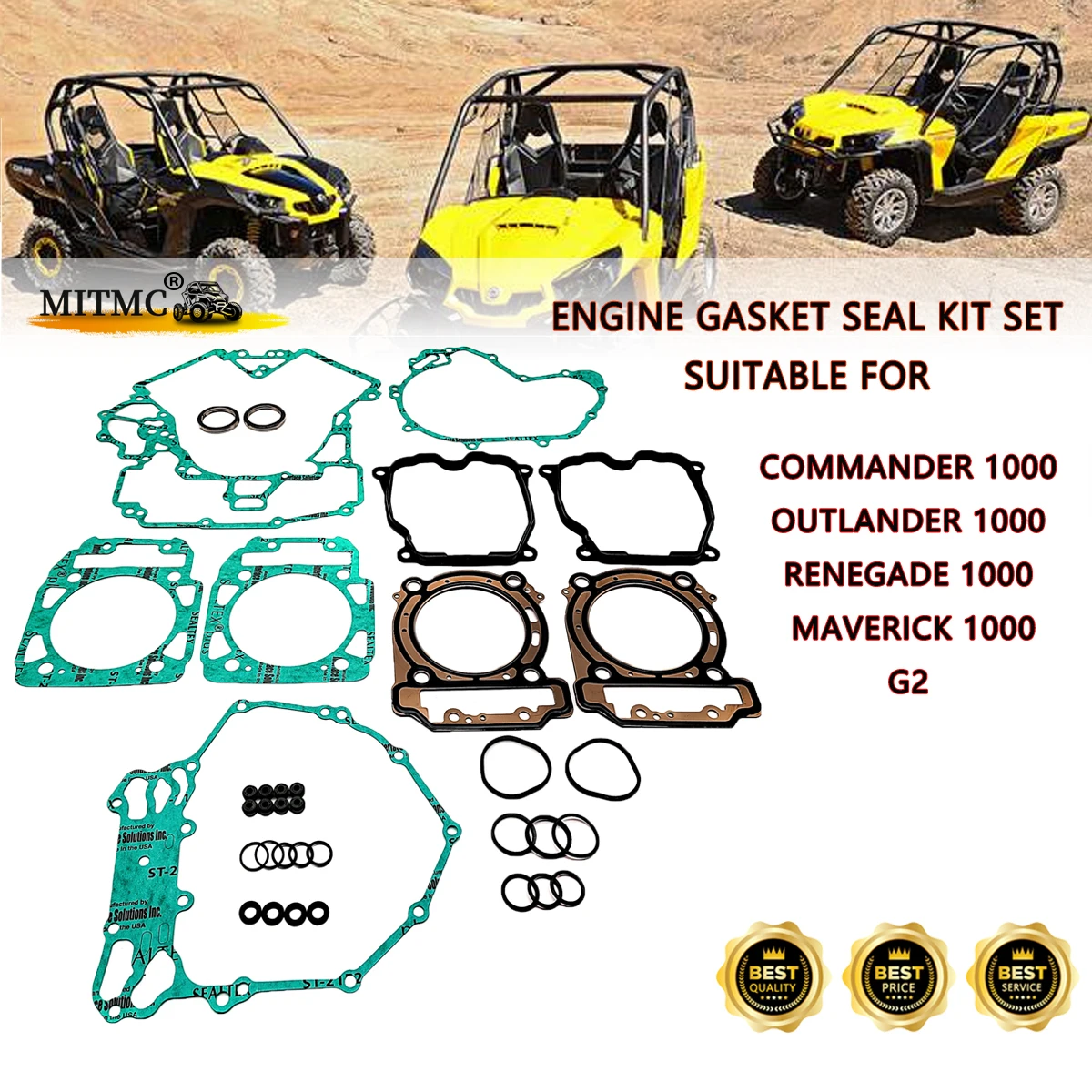 Engine Gasket Seal Kit Set Offroad ATV UTV  B&P G2 Commander Outlander Renegade Maverick 1000