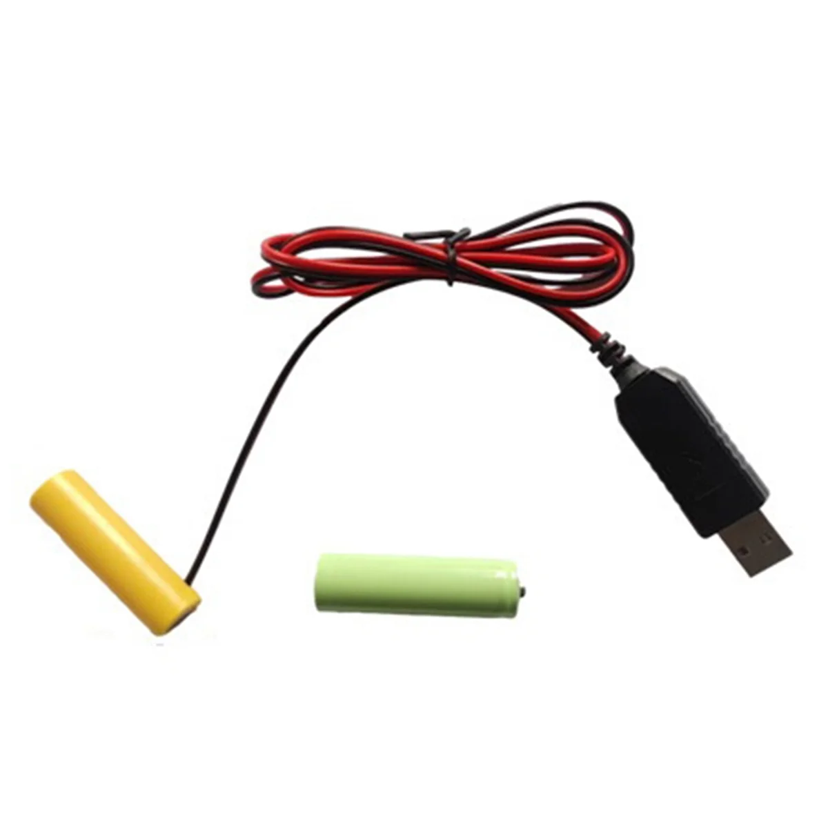 A93P USB 5V to 3V LR03 AAA Dummy Battery Eliminators Cable for Remote Control Radio LED Light 1m