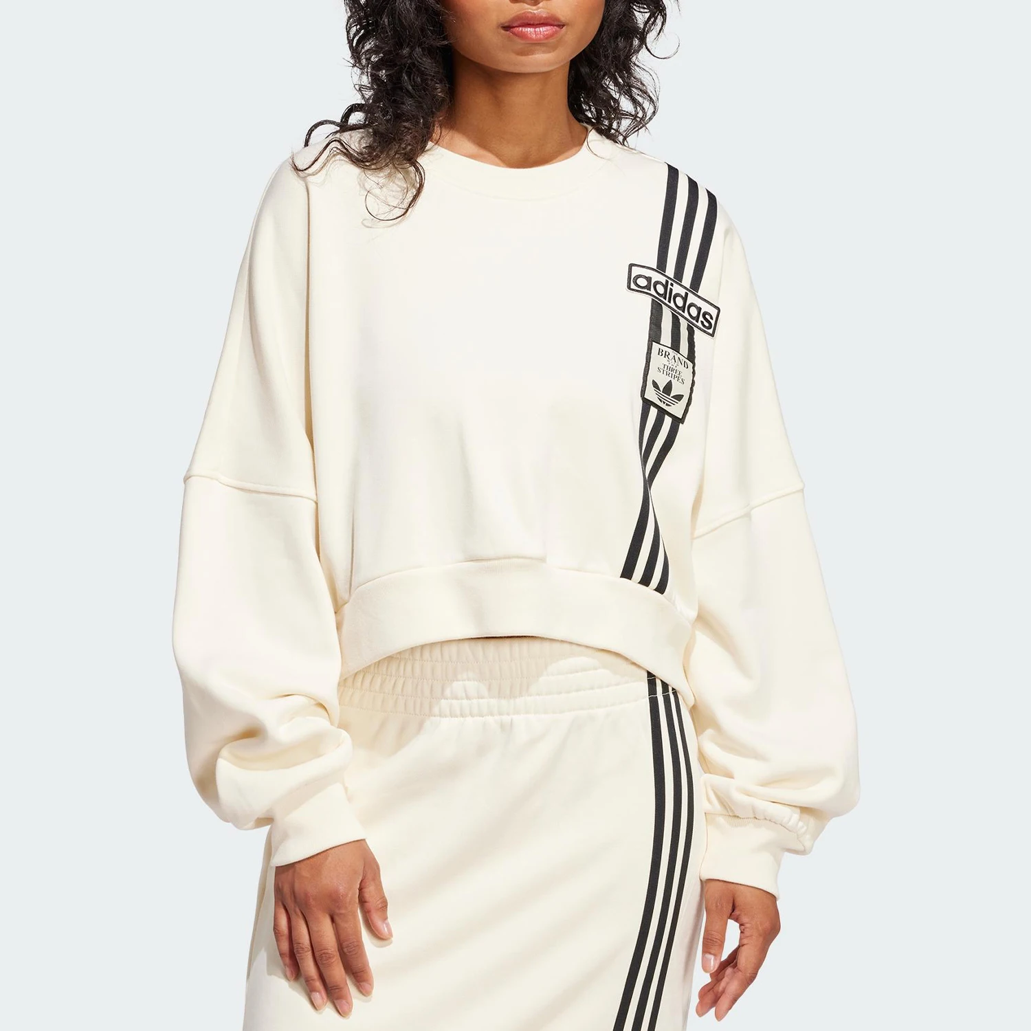 

Adidas genuine genuine New Women's Loose Fashion Print Hoodie Sweatshirt JD0084