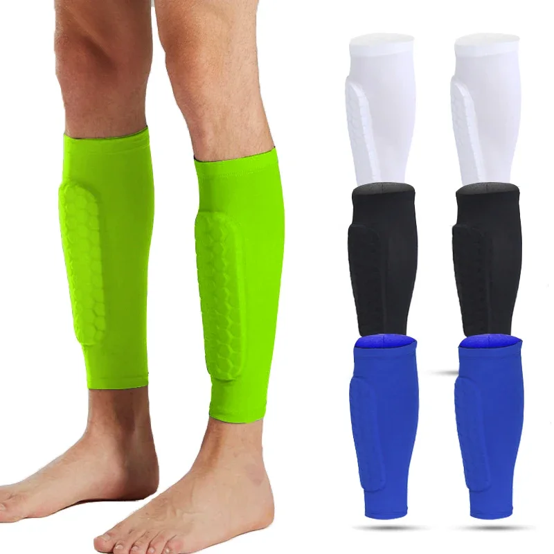 (XS-XL)1 Pair Children Adult Football Shin Guard Soccer Calf Brace Anti-collision Basketball Leg warmers Gym Running Leg Sleeves