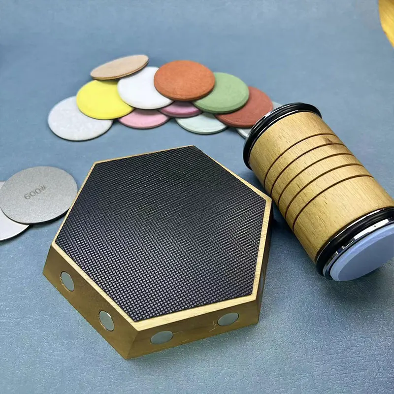 Magnetic Rolling Knife Sharpener Diamond Sharpening Stone Wood Kitchen Grinding System 6  Angle Roller Accessory view 3