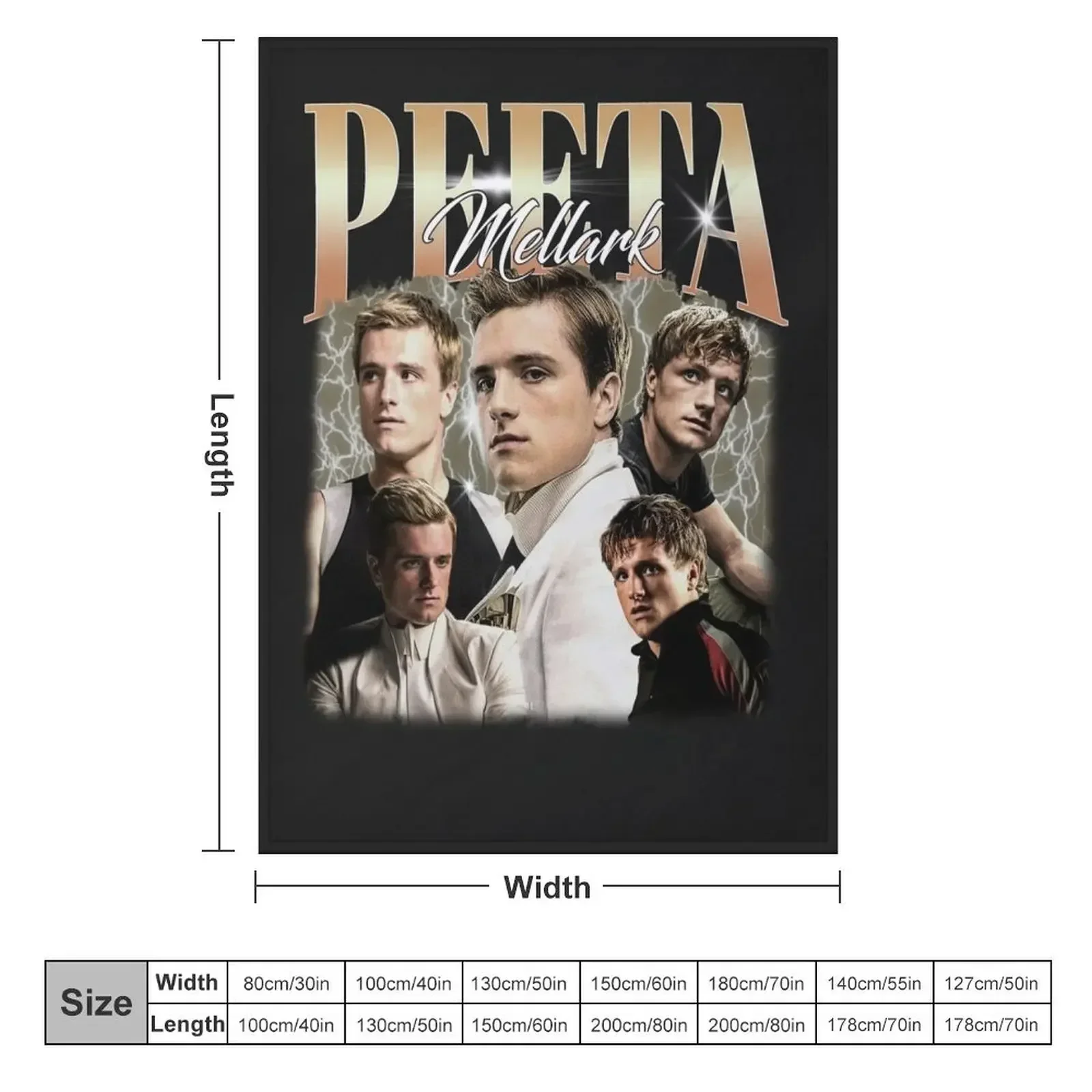 Peeta Mellark Vintage Unisex , Limited Peeta Mellark Vintage T-, Gift, Best Peeta Mellark Sweat Gift Idea Fan Throw Blanket