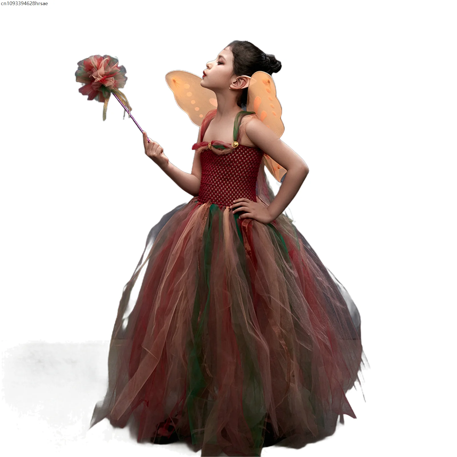 الفتيات الغابة الجنية الأميرة زي الاطفال يتوهم الغابة قزم تأثيري توتو فستان مع أجنحة الأطفال هالوين الجان ملابس الحفلات