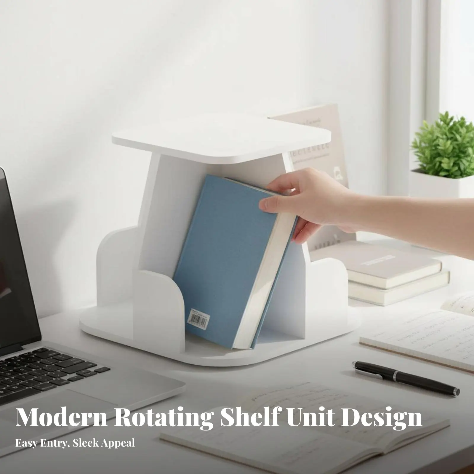 

Вращающийся органайзер для книг с поворотом на 360 градусов, многоуровневый настольный органайзер, большой вместимости, с устойчивой основой для студентов и читателей