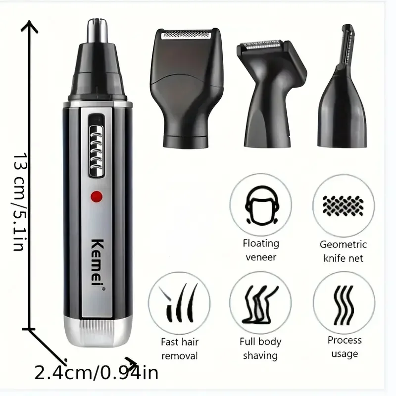 -6630 Nose Hair Trimmer  Nose Ear Cleaner Rechargeable Nose Trimmer Beard Trimer  Men Shaver Eyebrow Grooming Set