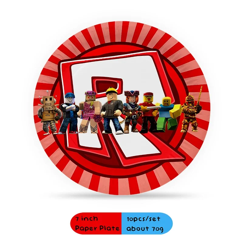 جديد روبوت Robloxed حفلة عيد ميلاد ديكور لوحات المناديل أكواب ورقية Robloxed مفرش المائدة راية أدوات المائدة حفلة عيد ميلاد المورد #2