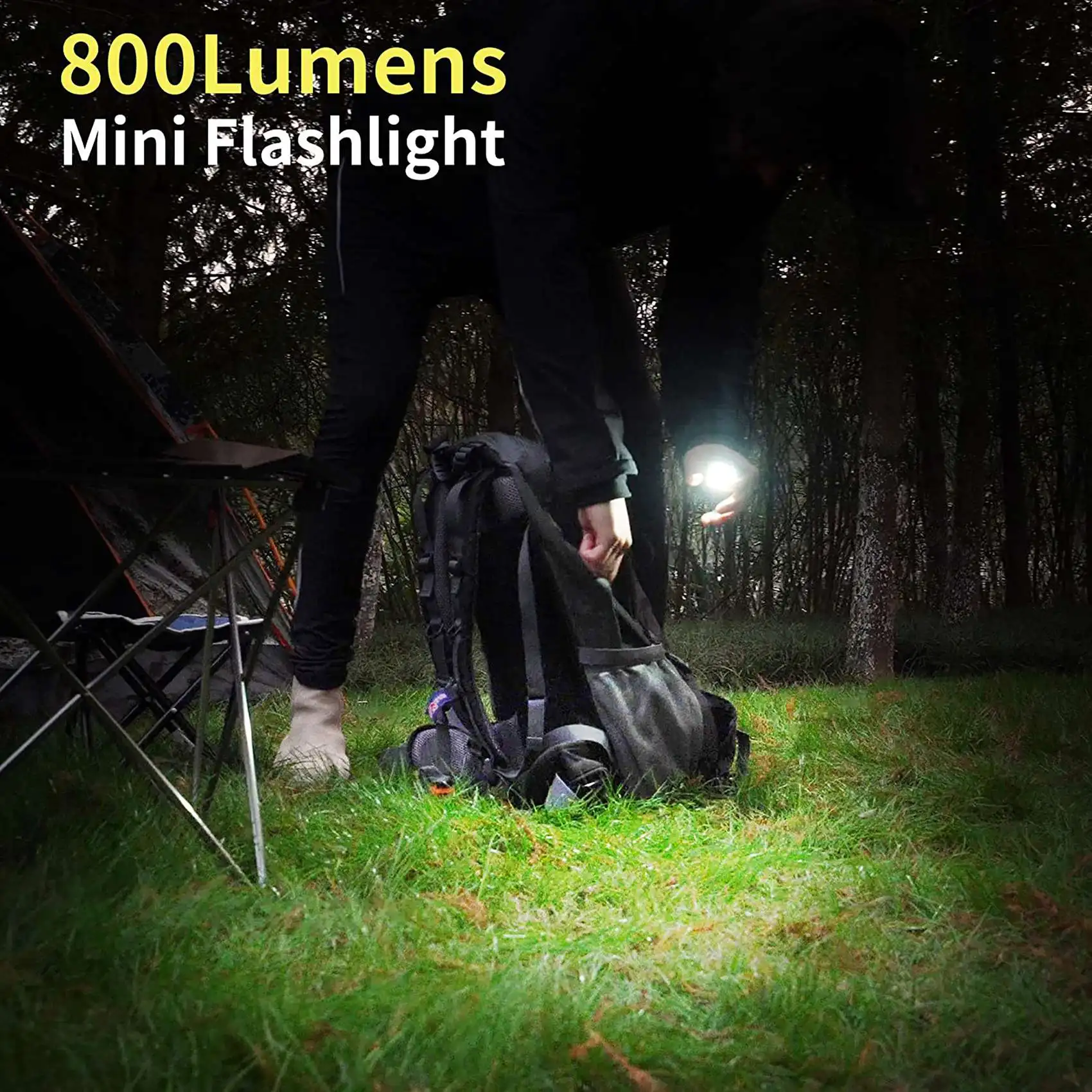 COB Flashlight,500Lumen Bright Rechargeable Keychain Mini Flashlight 3 Light Mode with Bottle Opener for Fishing,Camping