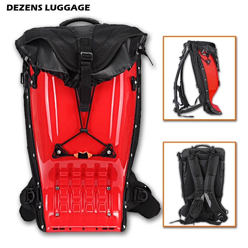 25L Motorcycle Riding Hard Shell Luggage Backpack Shoulder Waterproof Motocroos/Moto Racing Protective Drop ABS Tank Bags