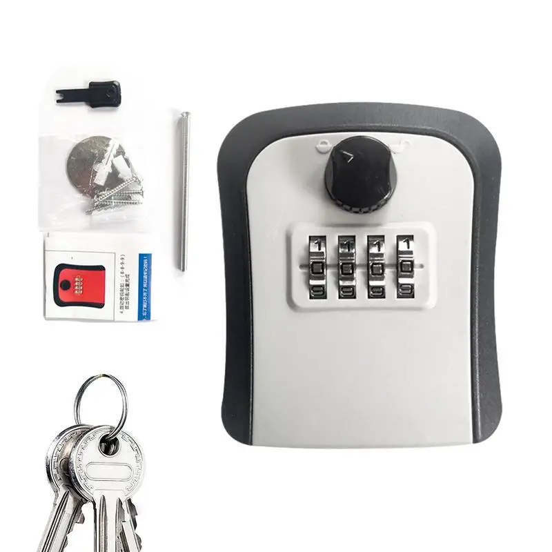 Imagem -04 - Wall Mount Key Armazenamento Secret Box Organizador Digit Combination Senha Código de Segurança Lock no Key Home Safe