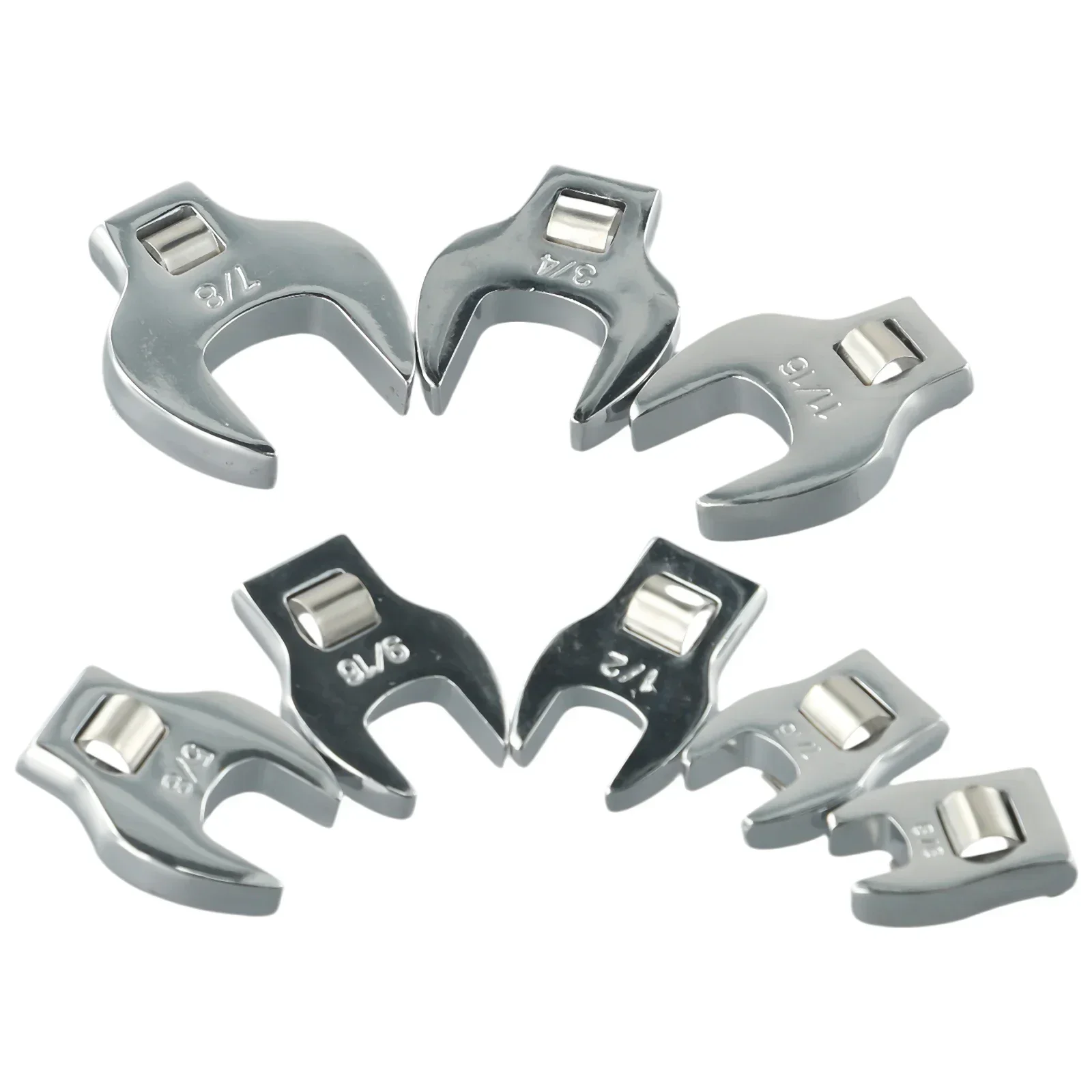 Spanner Brake 3/8 Inch Wrench Drive End Crowfoot Chrome Foot 22mm Set Crow 8pcs Open To Wrenches Imperial 10 Plated