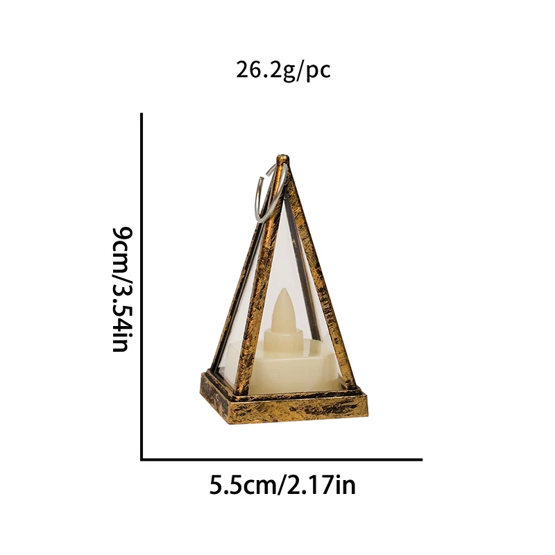 Mini Lampe LED Triangle Européenne, Simulation de Courses Lumineuses, Veilleuse Miniature, Modèle de Maison, Jouet de Décoration, 9cm