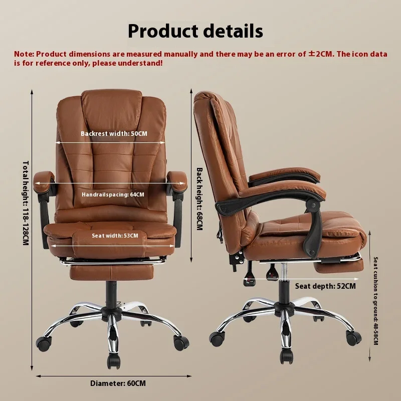 

For Chaise ordinateur Massage direction cuir chaise jeu inclinable bureau pivotante réglable fabricant