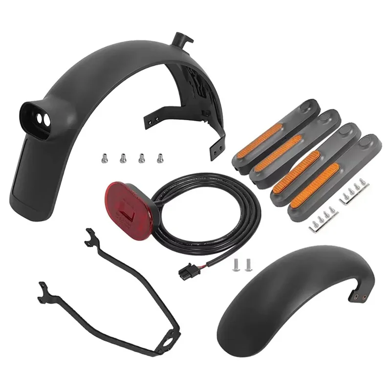 

Reflective Strip Side Shell Front Rear Fender Kit For Xiaomi 4 Ultra Electric Scooter Mudguard With Support Taillight