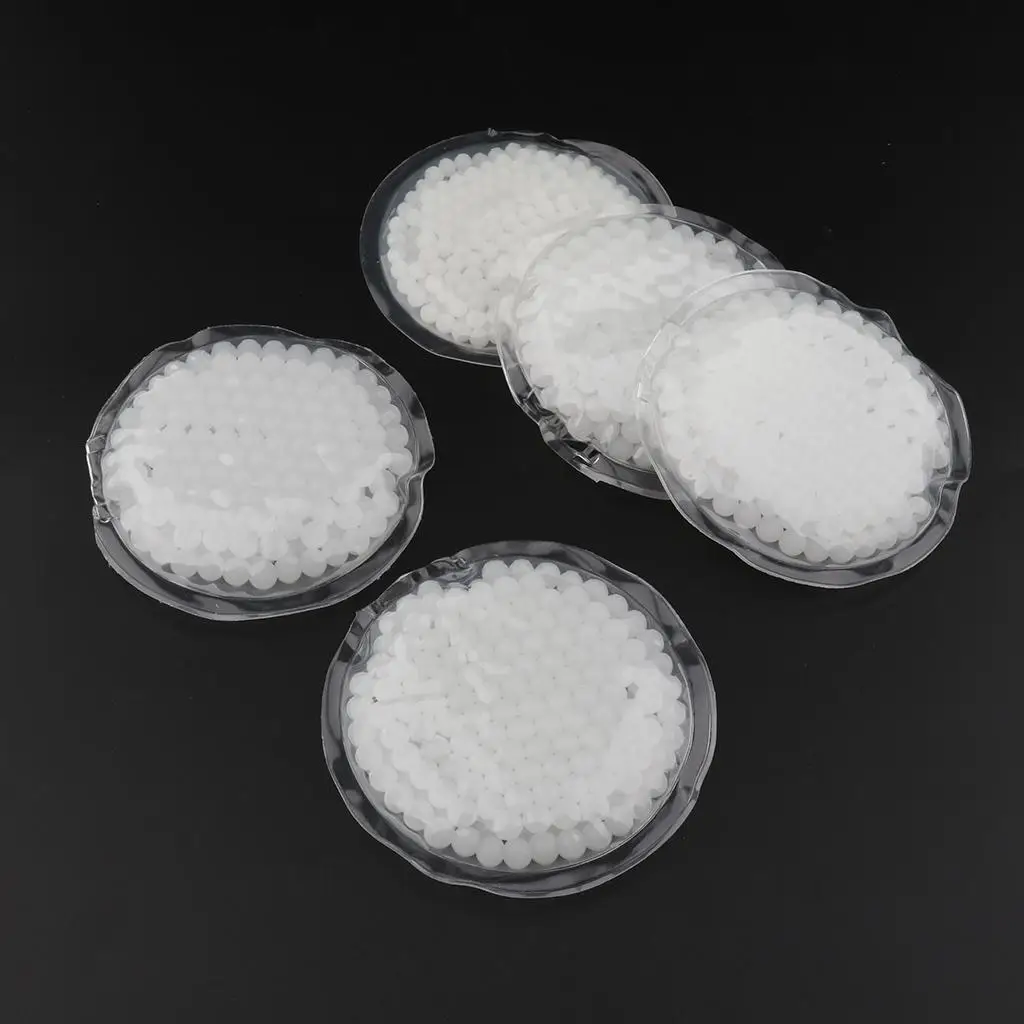 5pcs Round Reusable Gel Heat Cold Pack Freezable Microwavable Mask for Tired Eyes Injuries Headaches Eyes