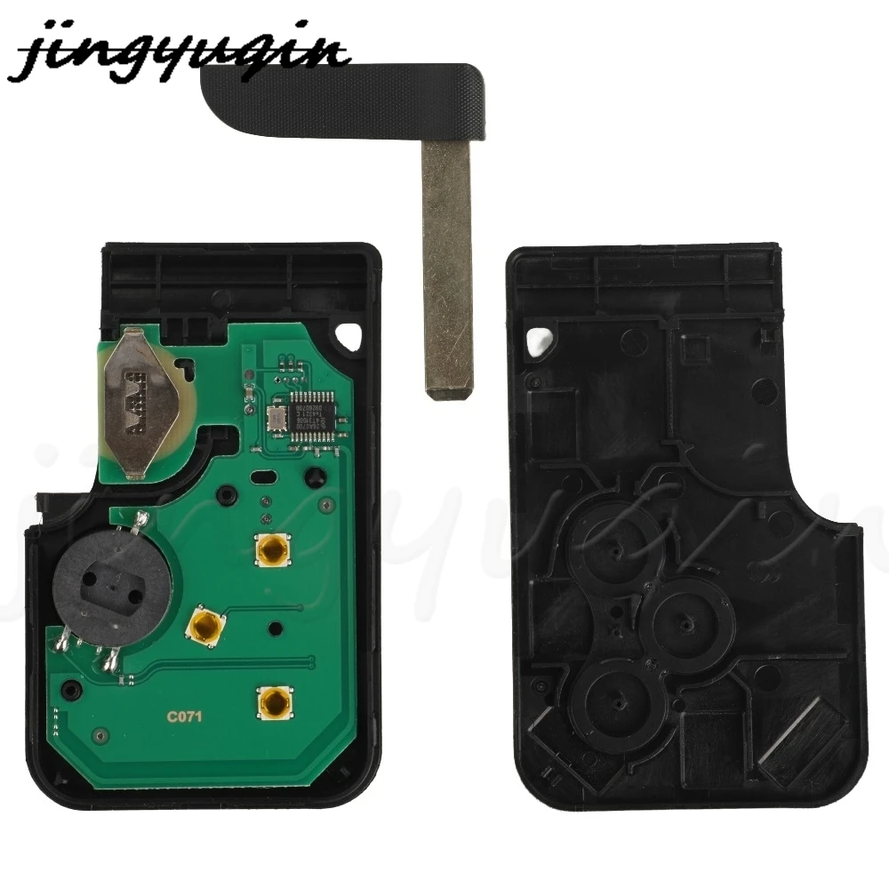 

Jingyuqin 3BTN автомобильный ключ ID46 433 МГц для Renault Megane II Scenic II Grand Scenic 2003-2008 удаленный автомобильный ключ-карта брелок управления