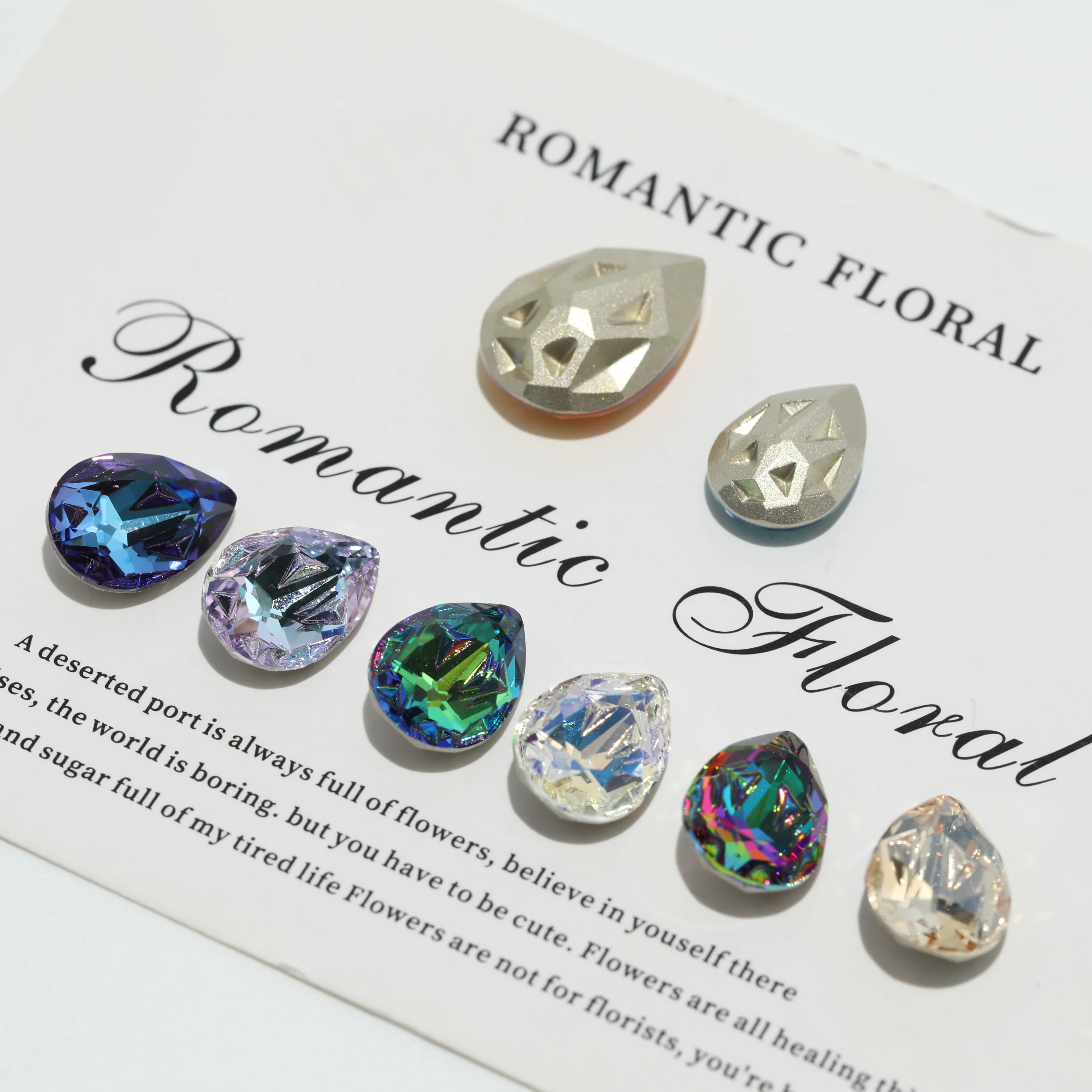 GRST DV4017 Drop Fancy Stones Glänzende Kristalle Premium Meteorite Serie Strasssteine DIY-Zubehör für Nagelkunst, Hochzeitskleider, Taschen – Detail 2