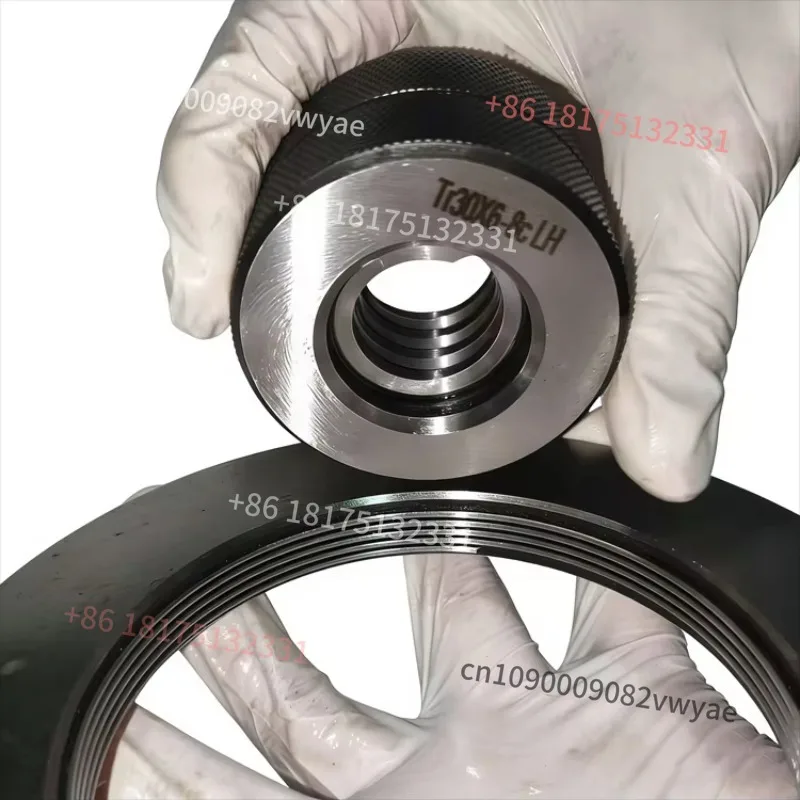 High Accuracy GCr 15 NPT Screw Thread Ring Plug Gauges 0.01mm Inner Hole Measurement 20 Degree 1/2