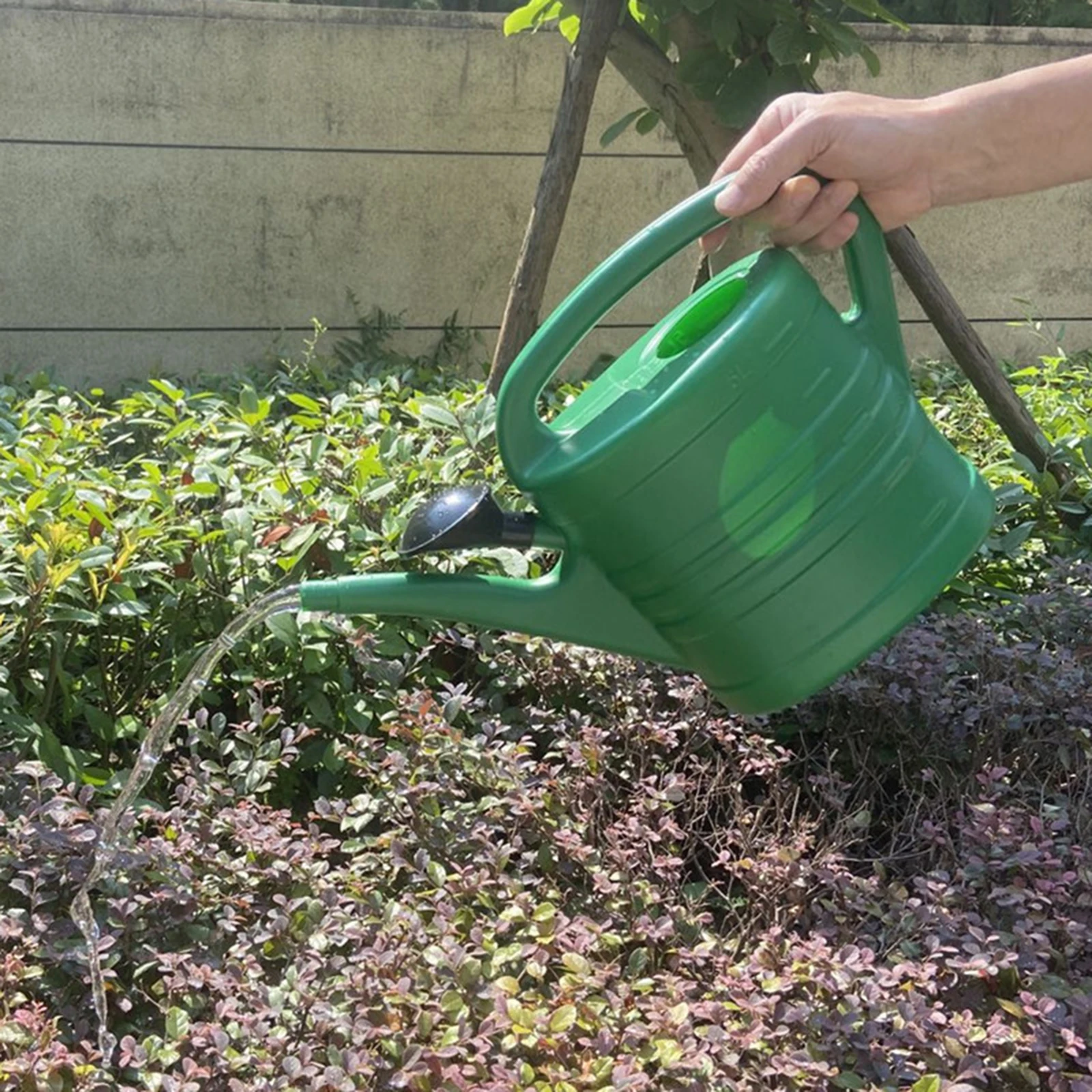 Regadera de jardín con mango de boca larga, maceta rociadora de riego de gran capacidad de 3/5L para plantas de flores de interior y exterior