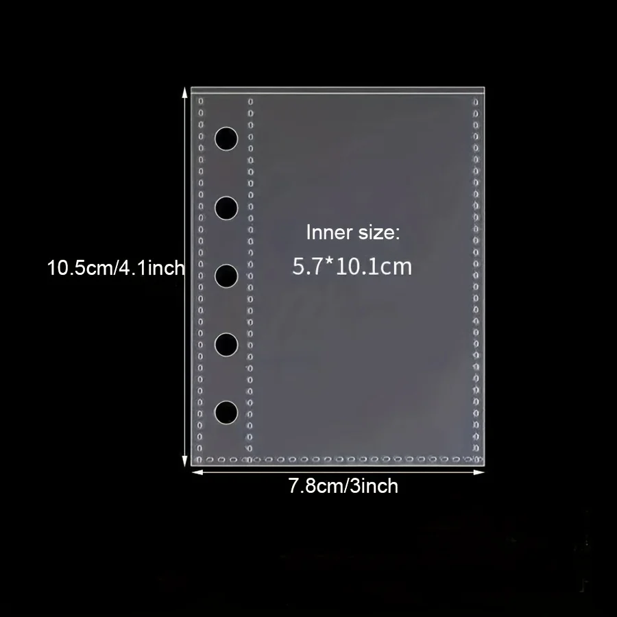 10/20/30pcs M5 Double-Sided Loose-Leaf Storage Bags,for Binder Expansion & File Organization, Interior Drawer Storage Solution