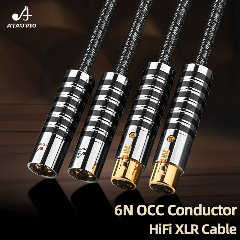 HiFi XLR Cable High Quality OCC Silver Plated 2XLR Male to Female Balanced Audio Cable for Microphone Amplifier