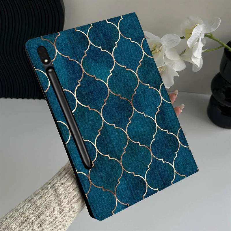 

Star Grid Geometric Design For Samsung Galaxy Tab S7 S8 S9 S10 11 12.4 13.1 FE Plus Lite Inch Cover Tablet Case