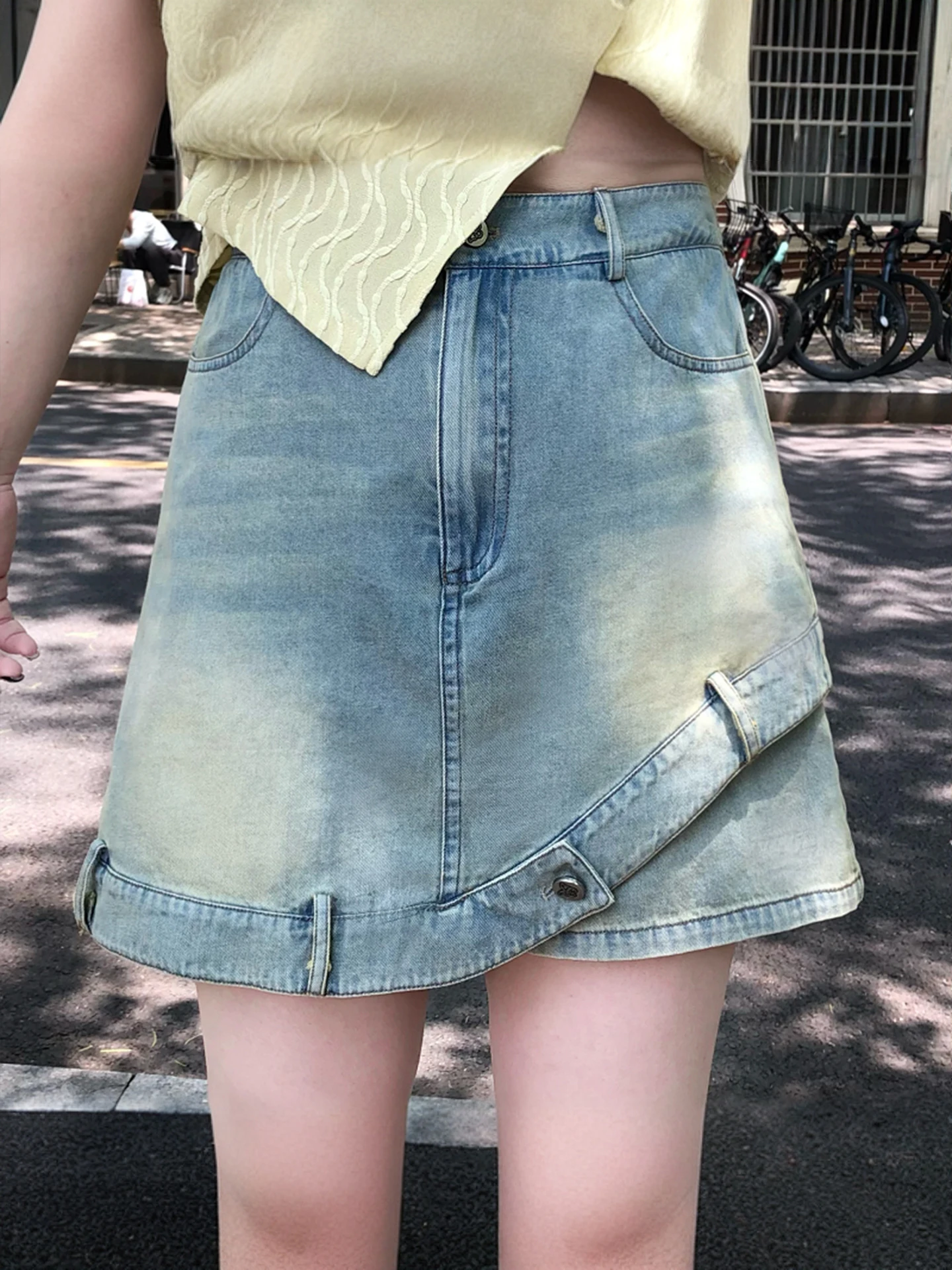 

Loose Straight Leg Jeans Skirt plus Size Women's Casual High Waist Cotton Blend Summer Faion plus Size Pear aped Body Sli...