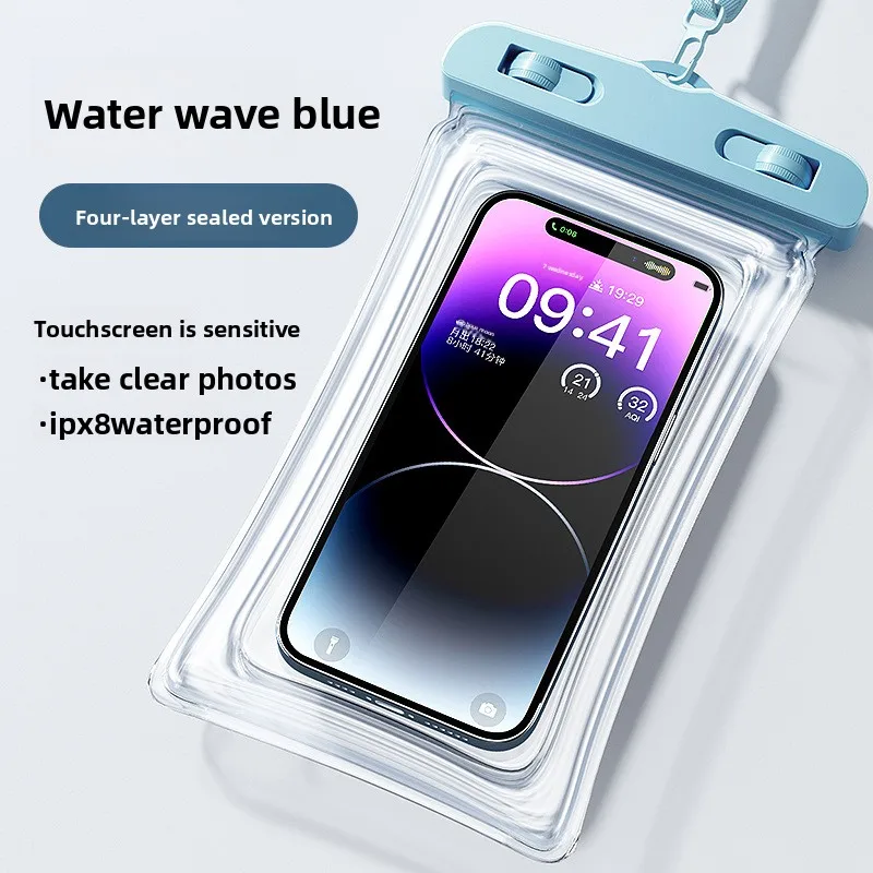 Wasserdichte Handyhülle mit Touchscreen-Funktion, Umhängeband, Geeignet zum Schwimmen, Tauchen und Rafting