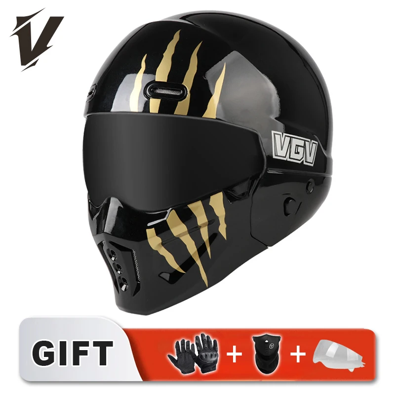 Kask motocyklowy Vgv Cycling Trzyczęściowy Prezent Skorpion Pełny i Otwarty Modularny Kask Motocyklowy Całoroczny Certyfikacja Dot Styl Mecha