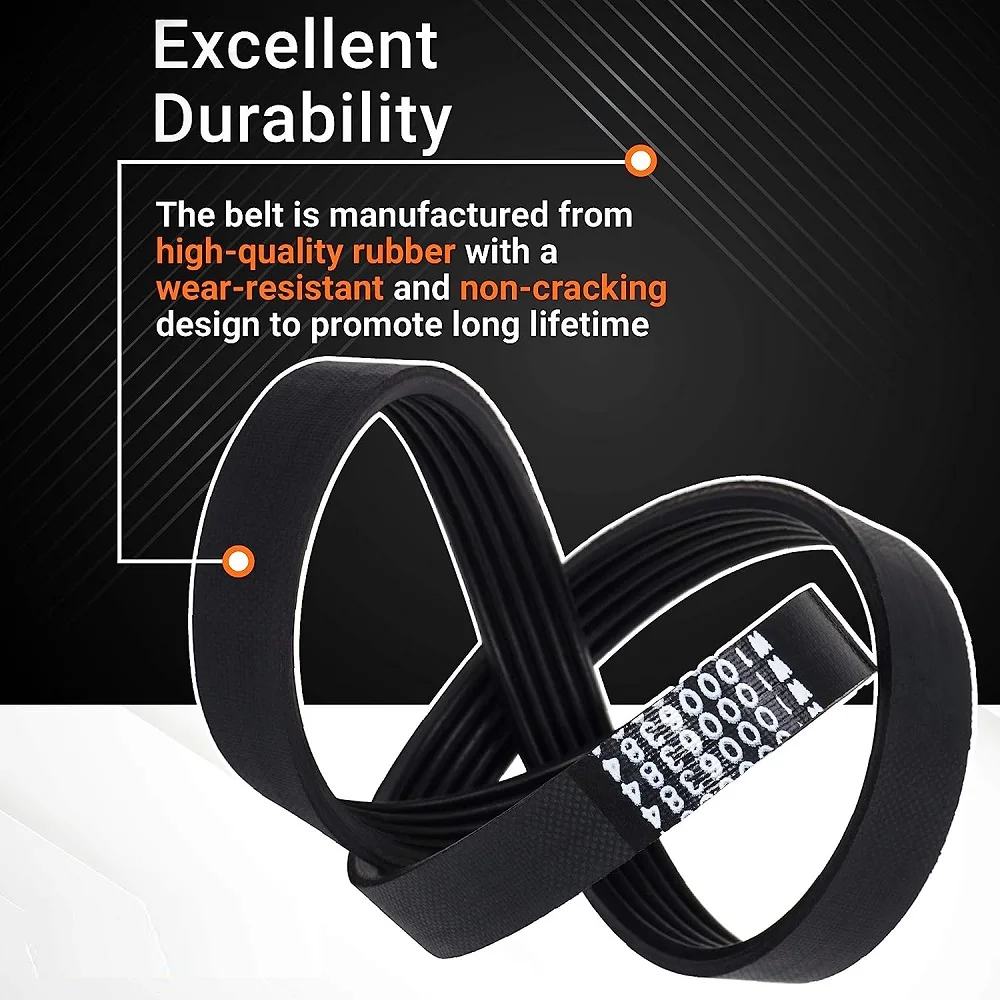 W10006384 Washer Drive Belt compatible with Whirlpool Maytag Kenmore Washers WPW10006384 WPW10006384VP PS11747978 AP6014712