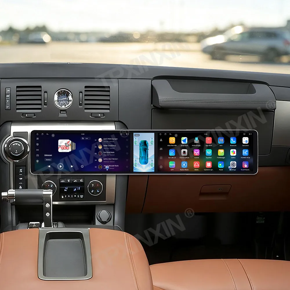 12.3+12.3 Inch Screen Car Radio For Hummer H2 2005-2012 Android Auto GPS Navigation Multimedia Video Stereo Receiver Head Unit