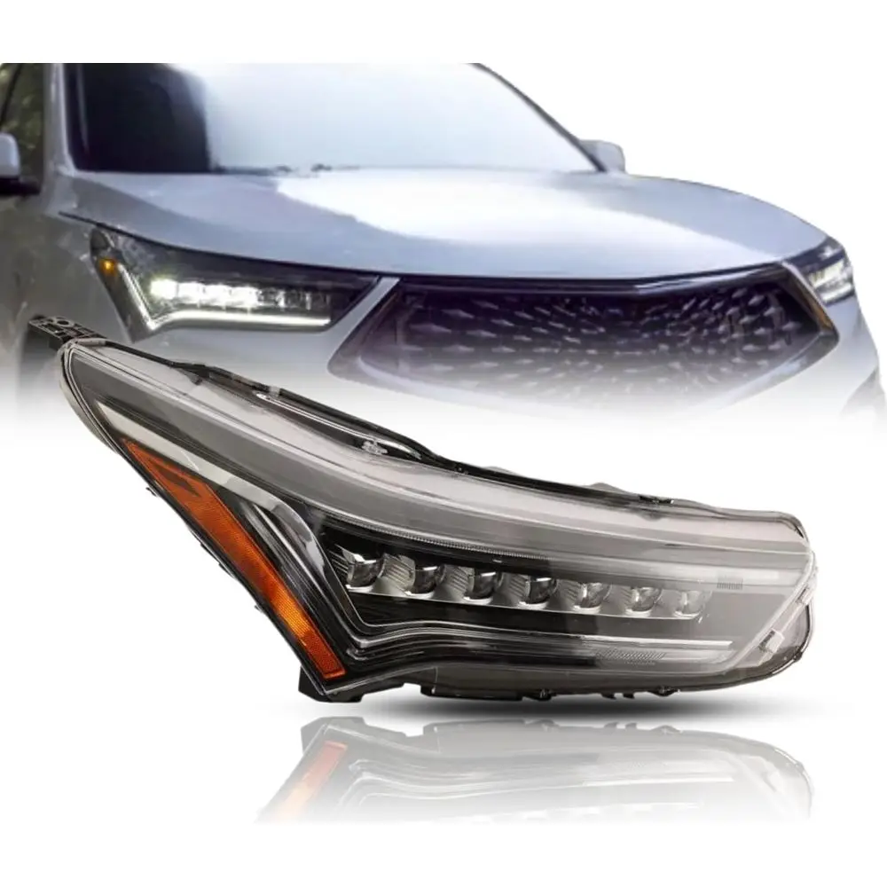 

Светодиодный блок-фара (сборка) для Acura RDX 2019-2024 A-Spec с ДХО, включая лампы, правая/пассажирская сторона, с сертификацией DOT/SA