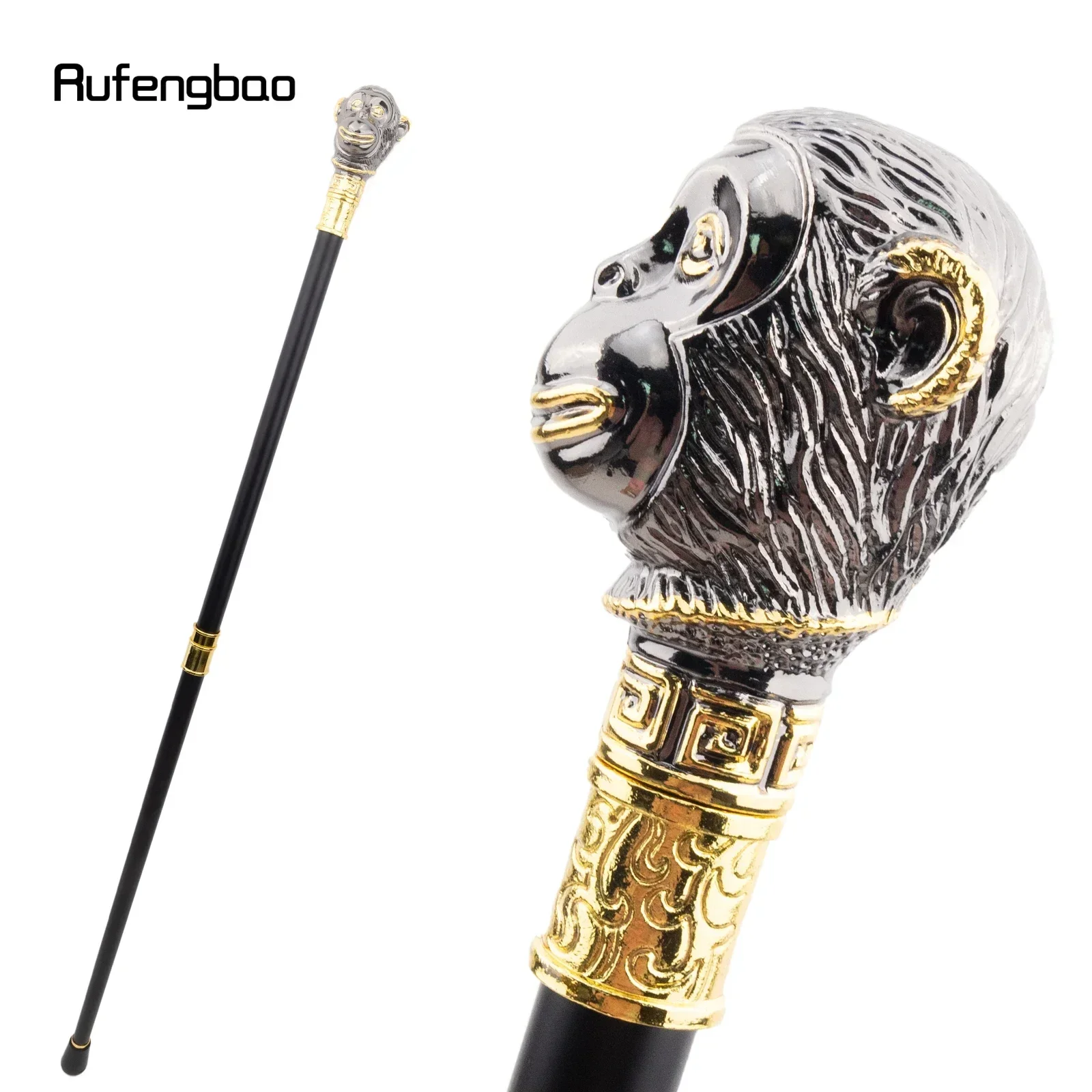 الذهبي الأسود القرد الحيوان موضة عصا للمشي ديكور Cospaly خمر حفلة عصرية عصا للمشي Crosier 92 سنتيمتر