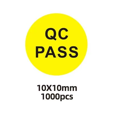 CATIEBYE Lot de 1000 étiquettes d'inspection de qualité avec réussite pour entrepôt, étiquettes de test de qualité, étiquettes adhésives pour test de qualité