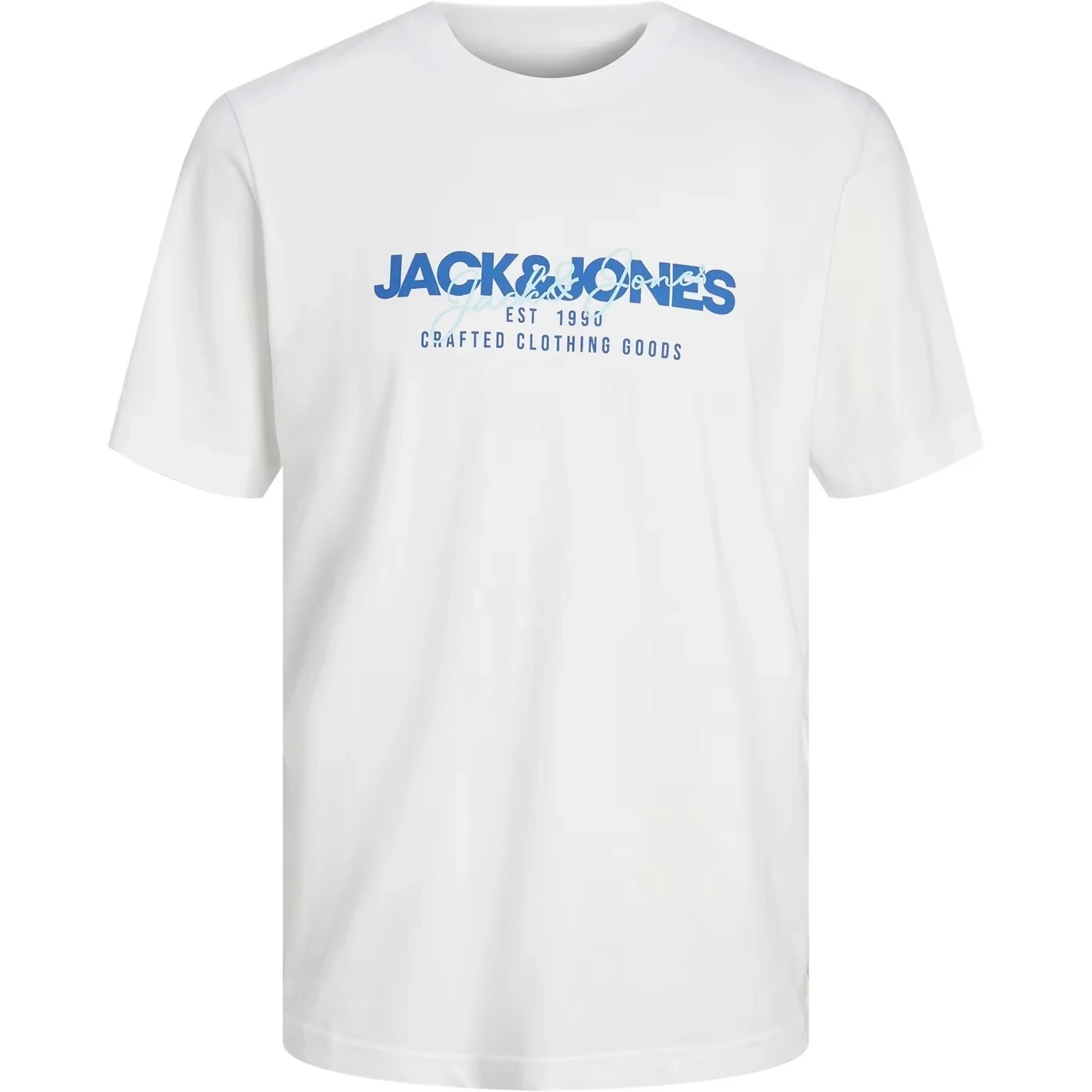 

Jack & jones White T-shirts Men's Women's Casual Short Sleeve Crew Neck Cotton Tee Luxury Brand High End Unisex Fashion Tops