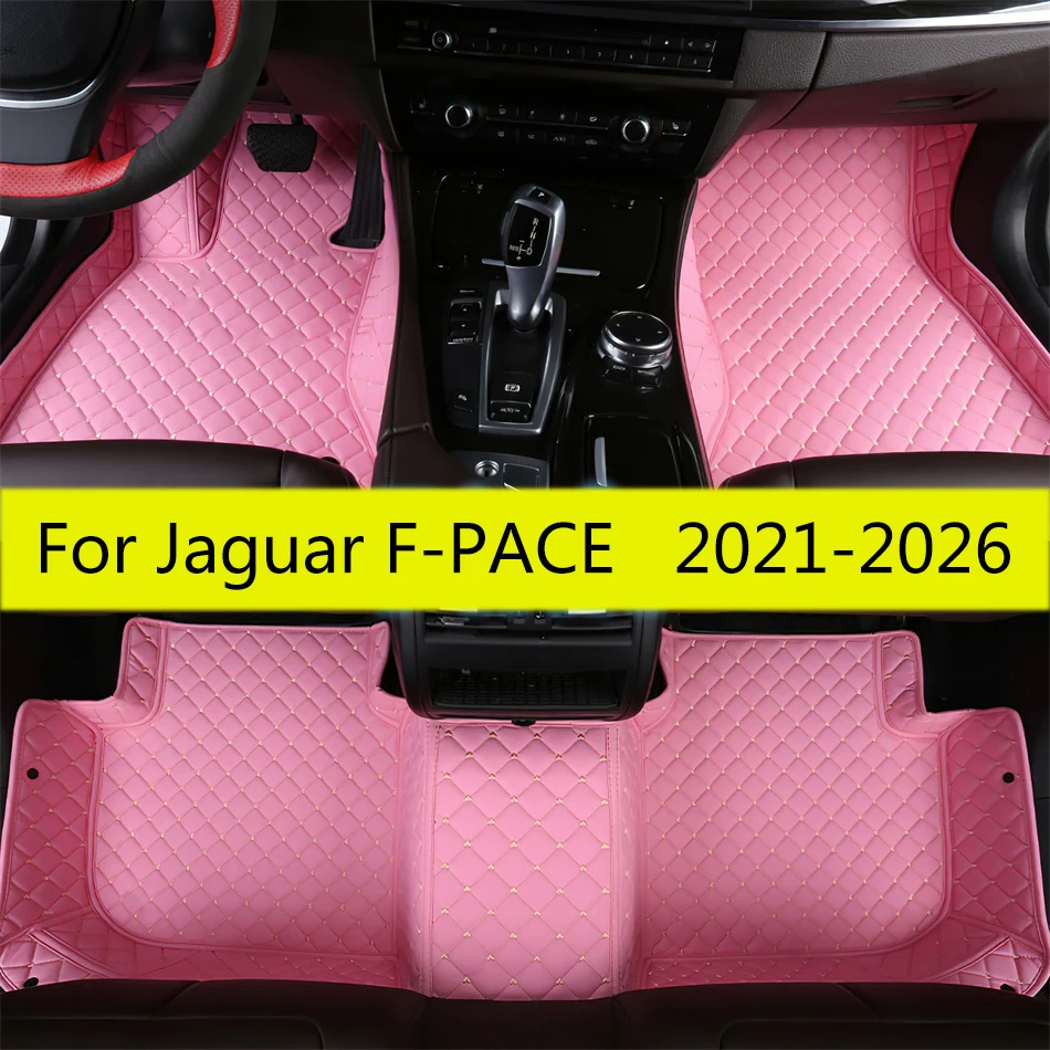 

Auto Carpets Pads For Jaguar F-PACE 2026 2025 2024 2023 2022 2021 Custom Leather Car Floor Mats Vehicle Full Set Foot Matts Rugs