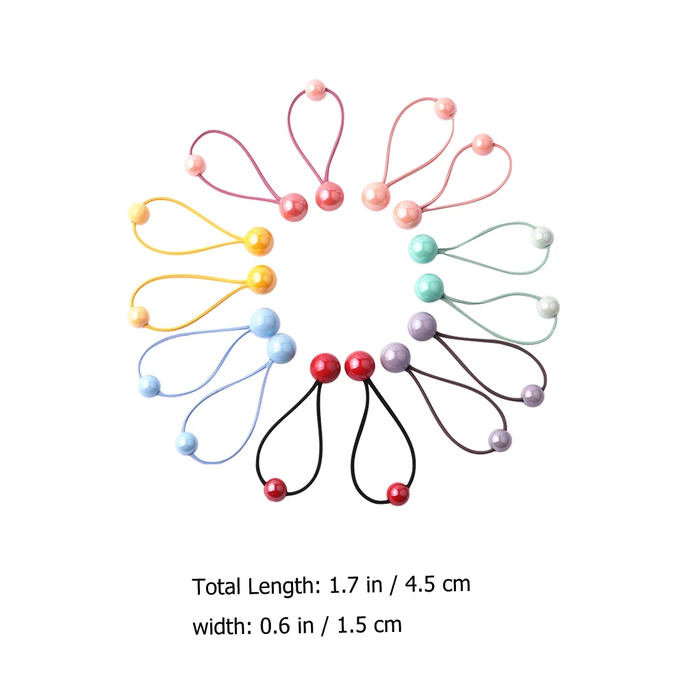

Colored Hair Bands Elastic Accessories 7 Pairs Bright Design Kids Girls Hair Ties Ponytail Holders Hairstyling Tools Rubber