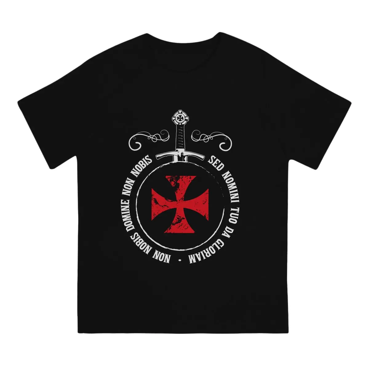 The Knights Templar T Shirts Men\'s  Cotton Vintage T-Shirt Round Neck Freemasonry Tee Shirt Short Sleeve Tops Gift Idea