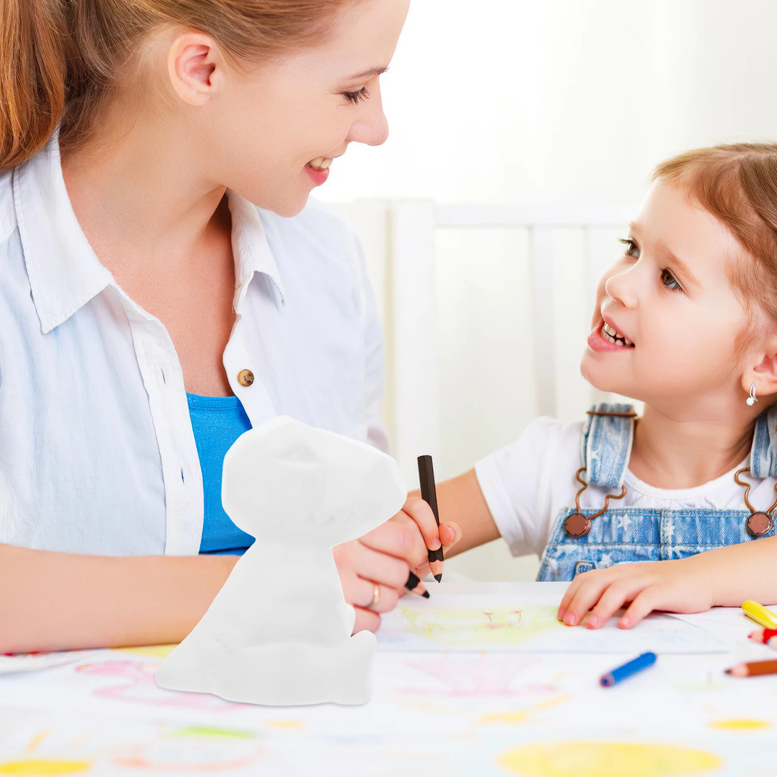 

1 Set Diy Doodle Dinosaur Night Light Unfinished Design Kids Bedroom Table Geometric Cartoon Light Diy Painting Craft Adorable