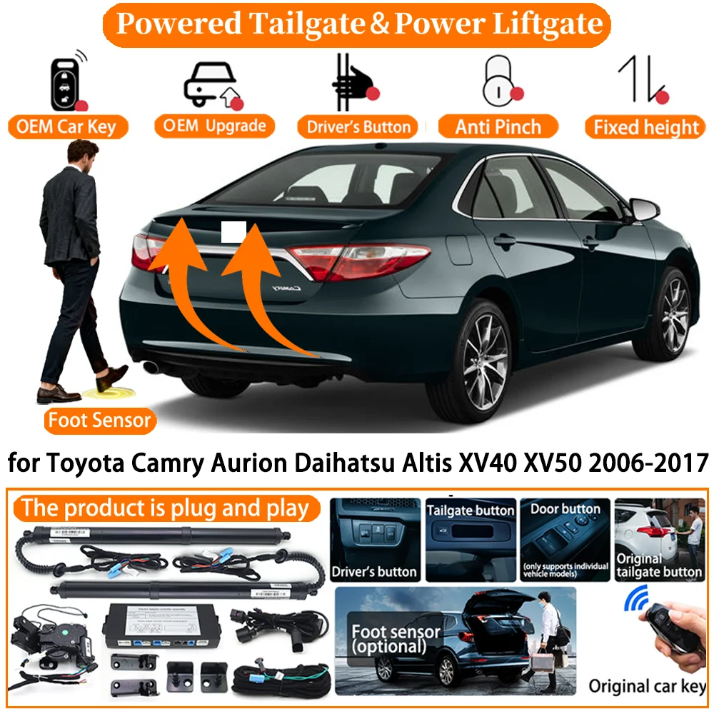 Car Smart Powered Tailgate system for Toyota Camry Aurion Daihatsu Altis XV40 XV50 2006-2017 Auto Electric Power Tailgate kit