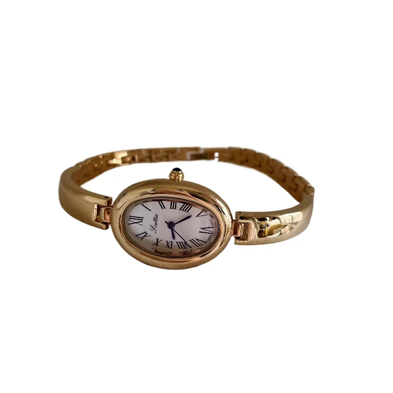 Classic Trend Ladies Watch Elegant Simple Oval Waterproof 2025 Quartz Watch Birthday Gift