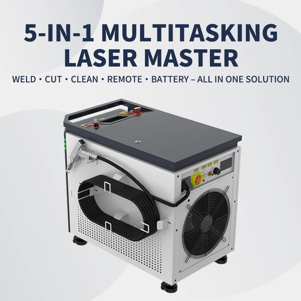 5-In-1 handheld laser welding machine with wire feeder battery welding mode for lithium battery heat exchanger condenser
