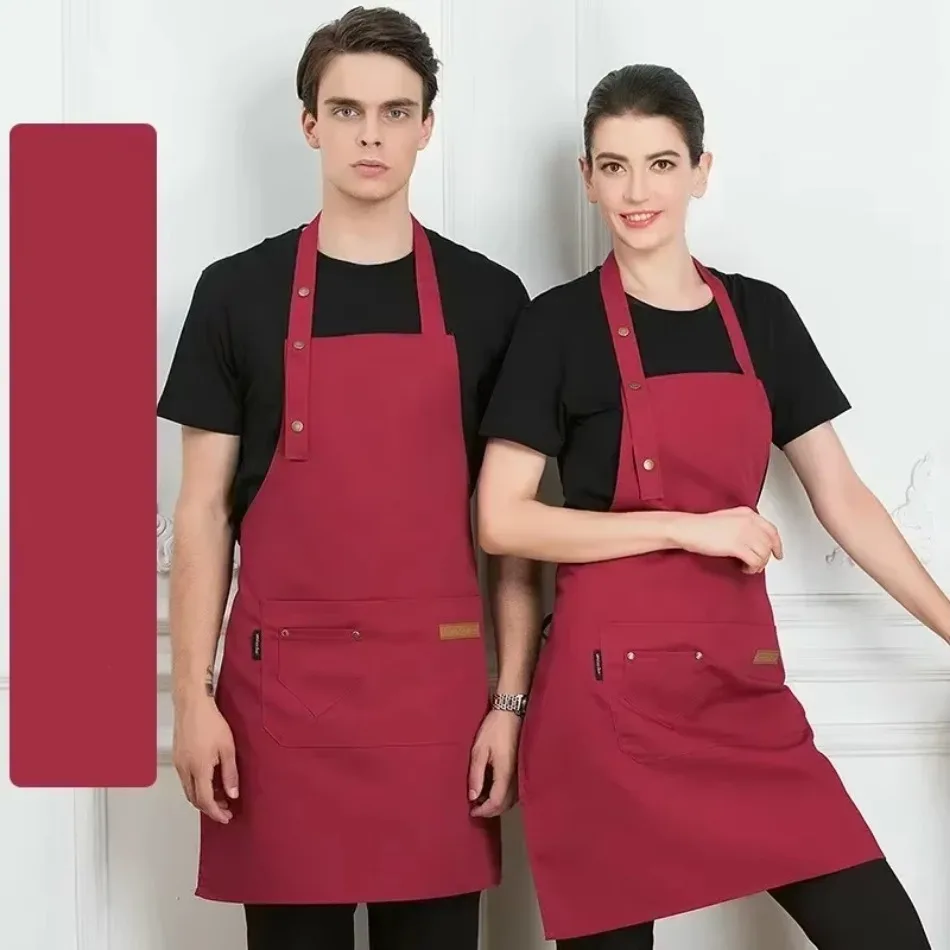 1 Pcs New Waterproof And Oil Proof Apron Milk Tea And Nail Salon Supermarket Waist Catering Kitchen Work Apron Kitchen Accessory