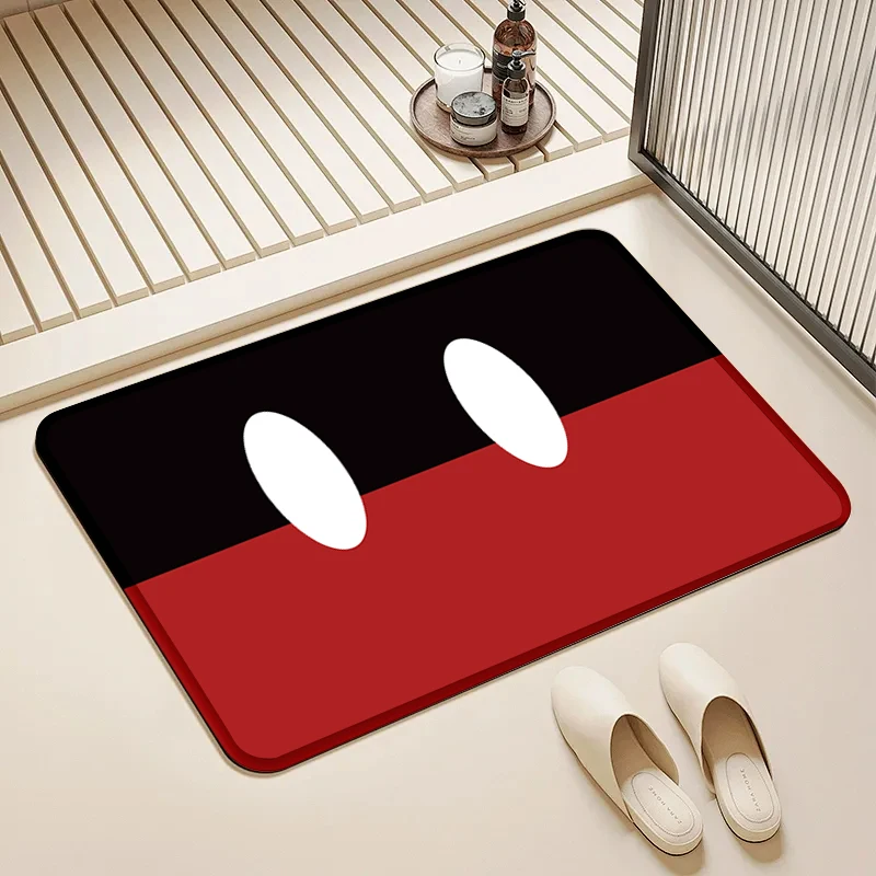 

Disney Mickey Mouse Ears Door Mat Non-Slip Washable Floor Rug for Home Entrance Bathroom Kitchen Decor