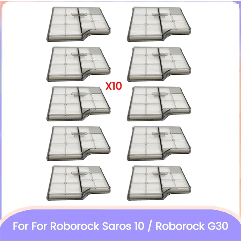 

A21I-Filter Replacement For Roborock Saros 10/G30 Vacuum Cleaner Accessories Washable Filter High Efficiency Filters 10PCS