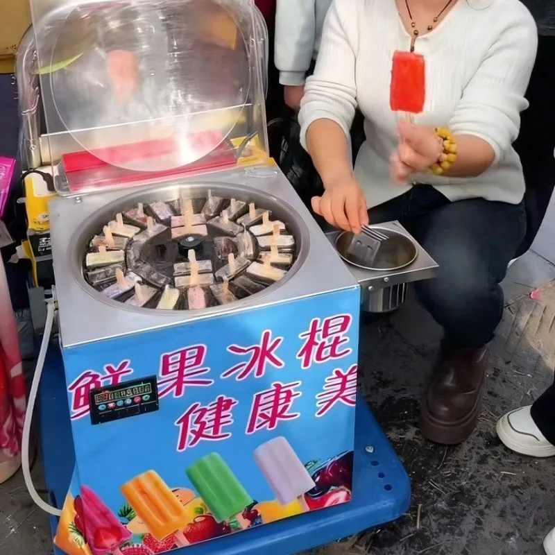 Ice cream machine, fully automatic rotating manual popsicle machine