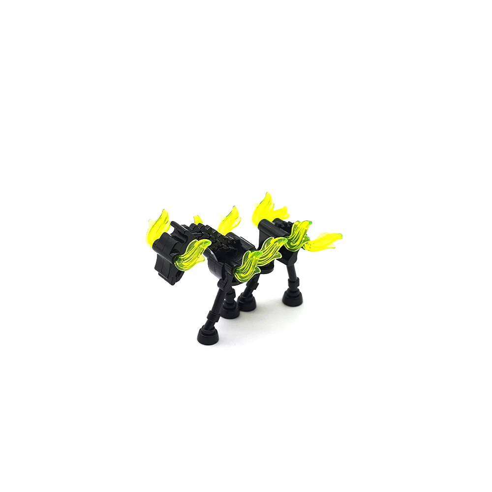 MOC Halloween Skeleton Armee Mini Puppe Bausteine DIY Zusammengebaute Bausteine Charakter Puppe Skelett Pferd Ornamente Spielzeug