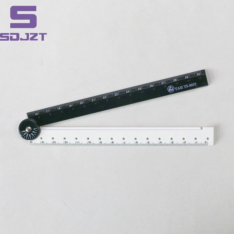 Black And White Simple Folding Ruler Folding Straight Rulers Drawing Measuring Tools Student Stationery School Supplies