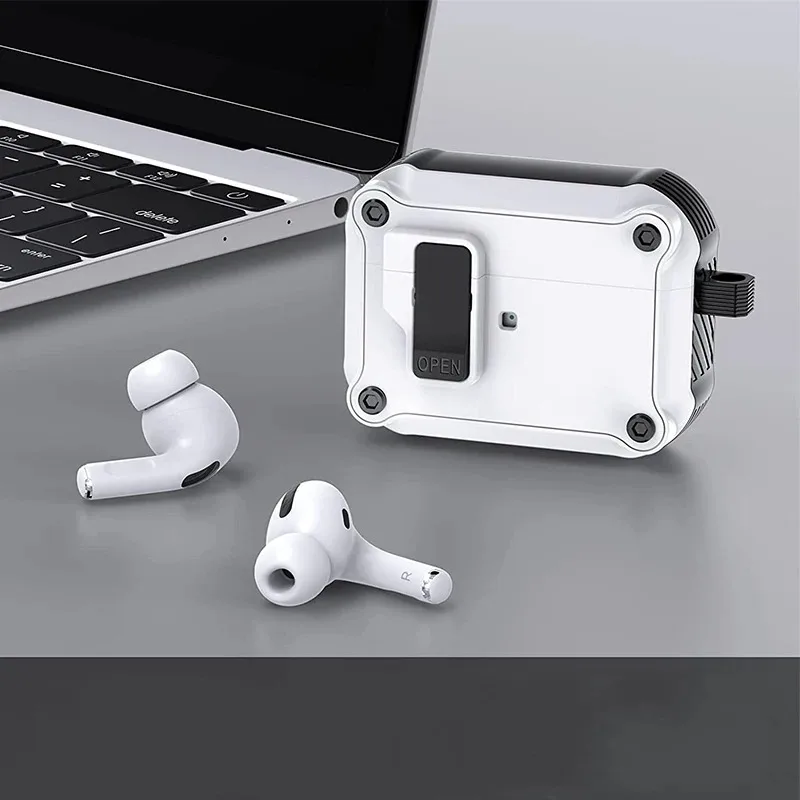 Security Lock Cover For AirPods Pro 2 3 Case For AirPods Pro2 Pro 2nd Gen 2023 Case Shockproof Cover For Airpods 4 4th 3 Fundas