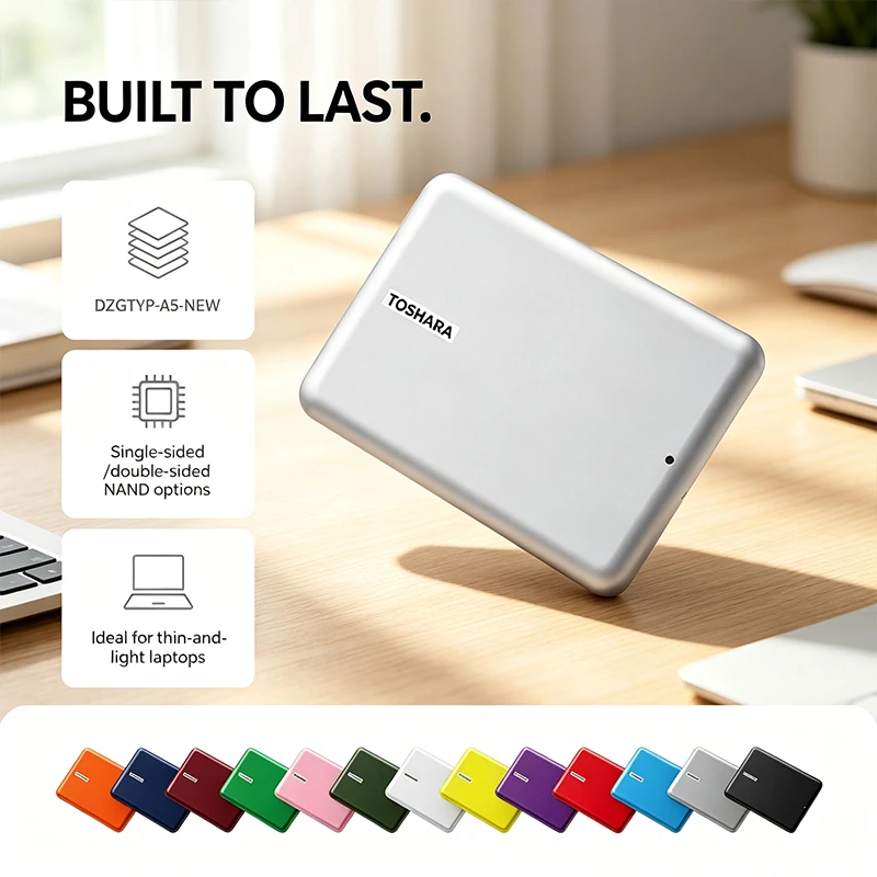 Original A5 Purple/Blue/Gray Portable External HDD USB3.0 High Speed Storage Hard Drive for Laptop Mac Windows File Data Backup