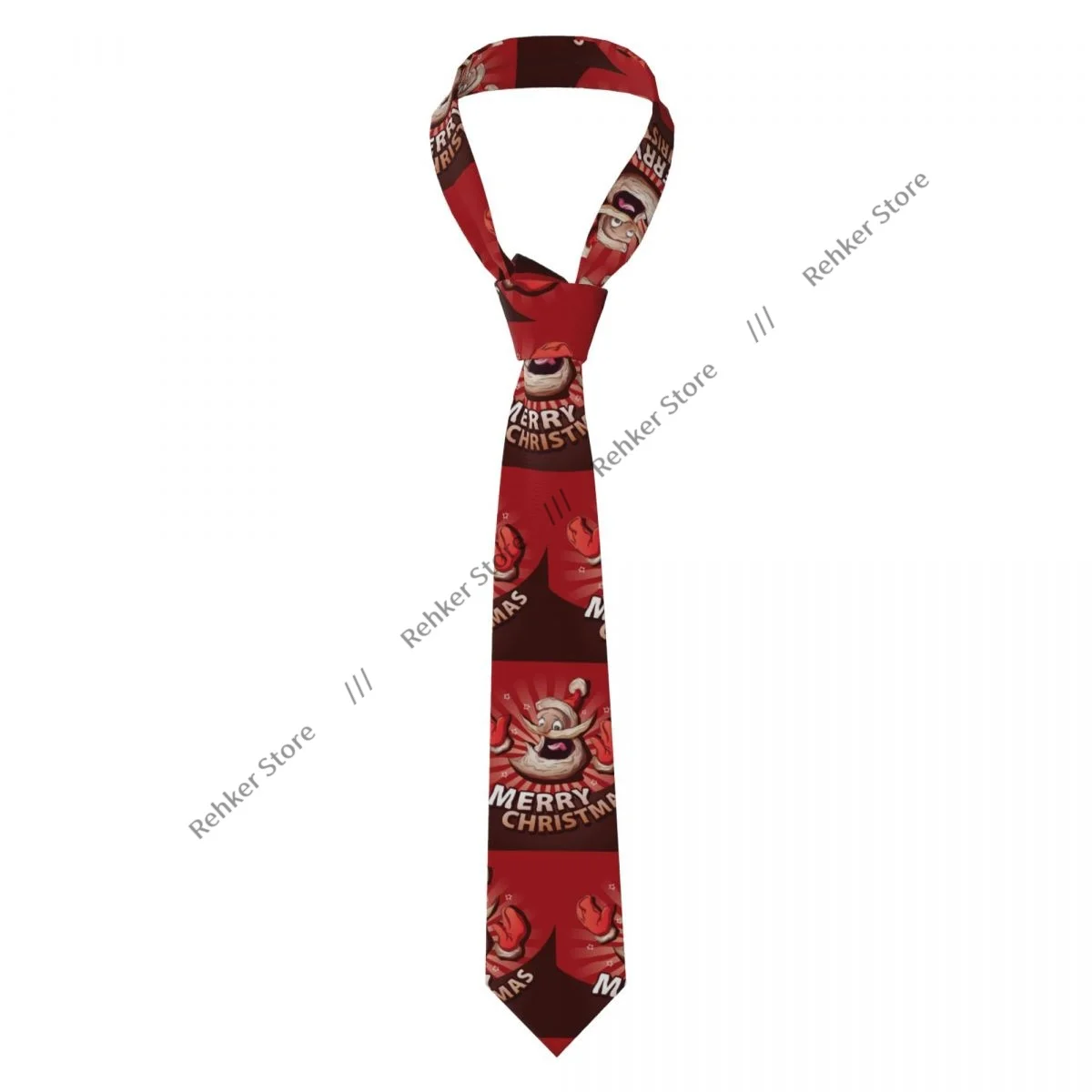 ربطات عنق رجالي كلاسيكية ضيقة مبتسمة سانتا كلوز ماري عيد الميلاد ربطات العنق ذات الياقة الضيقة كاجوال رفيعة هدية